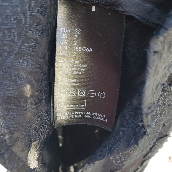 5/$100 SALE - H&M Studio AW2016 Black Lace Tunic Top - Picture 8 of 9